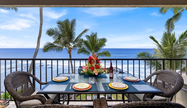 Direct Oceanfront Condo with AC, Amazing Sunsets, Tide Pools, Turtles & Surfers