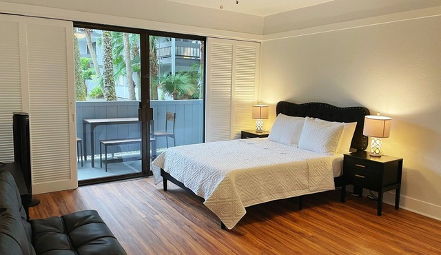 Studio in Hilo Center with Pool and Lake Views